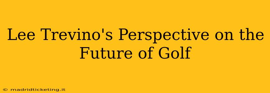 Lee Trevino's Perspective on the Future of Golf