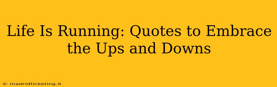 Life Is Running: Quotes to Embrace the Ups and Downs