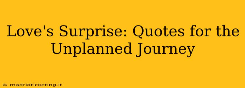 Love's Surprise: Quotes for the Unplanned Journey
