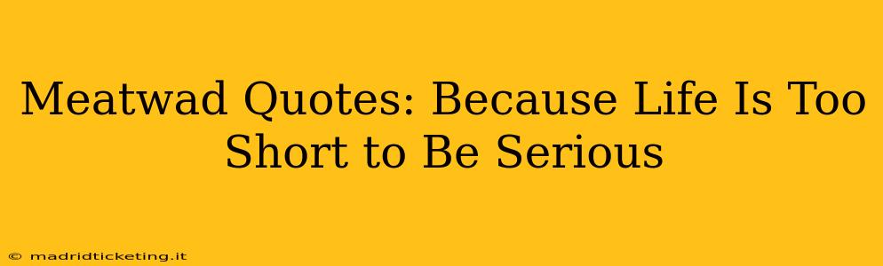 Meatwad Quotes: Because Life Is Too Short to Be Serious
