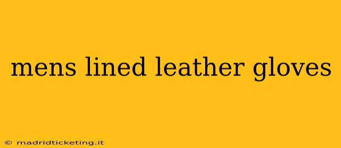 mens lined leather gloves