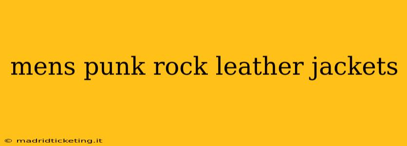 mens punk rock leather jackets