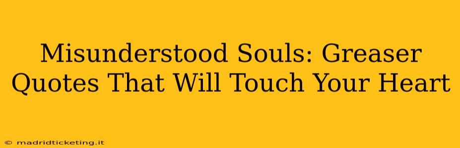 Misunderstood Souls: Greaser Quotes That Will Touch Your Heart