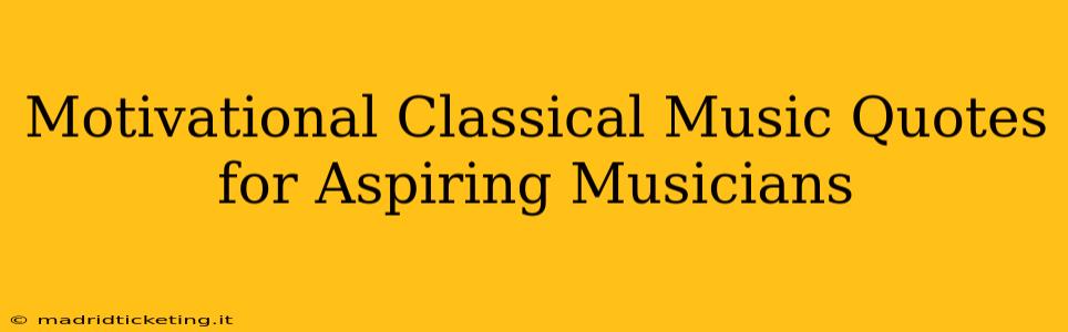 Motivational Classical Music Quotes for Aspiring Musicians