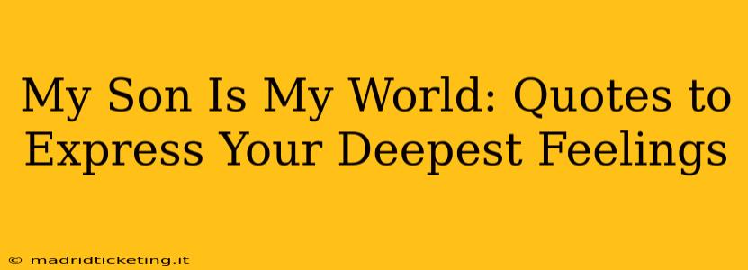 My Son Is My World: Quotes to Express Your Deepest Feelings
