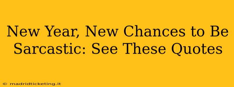 New Year, New Chances to Be Sarcastic: See These Quotes