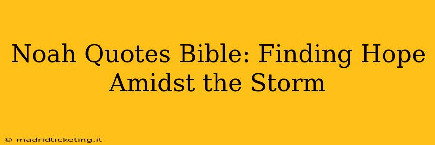 Noah Quotes Bible: Finding Hope Amidst the Storm