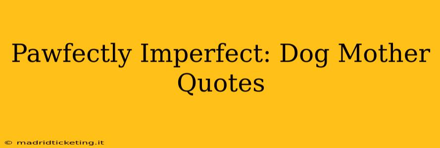 Pawfectly Imperfect: Dog Mother Quotes