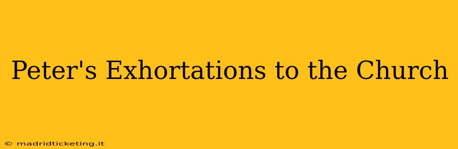 Peter's Exhortations to the Church