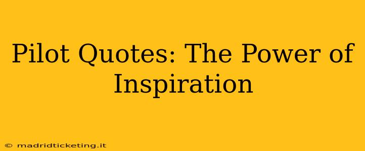 Pilot Quotes: The Power of Inspiration