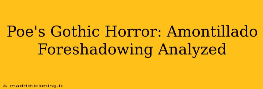 Poe's Gothic Horror: Amontillado Foreshadowing Analyzed