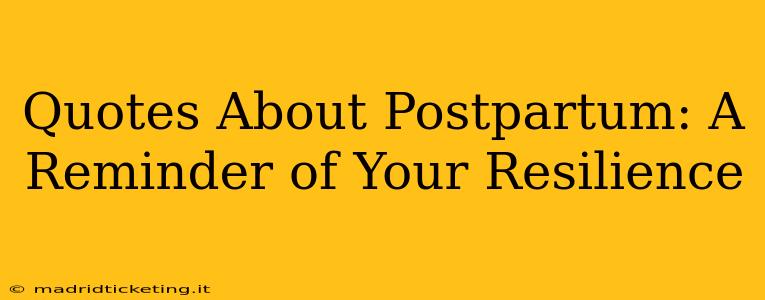Quotes About Postpartum: A Reminder of Your Resilience