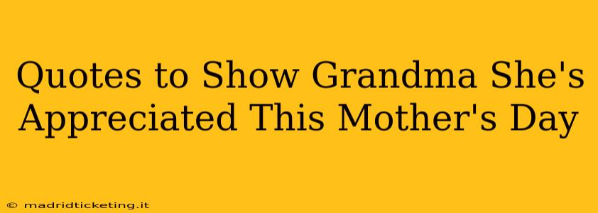 Quotes to Show Grandma She's Appreciated This Mother's Day