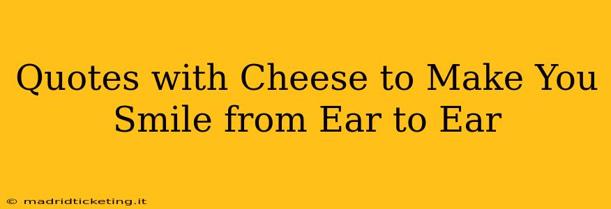 Quotes with Cheese to Make You Smile from Ear to Ear