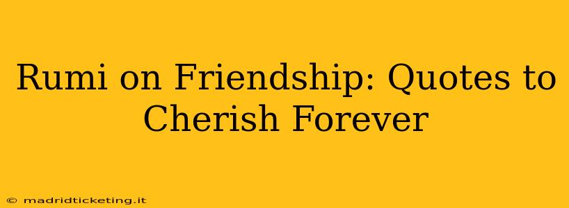 Rumi on Friendship: Quotes to Cherish Forever