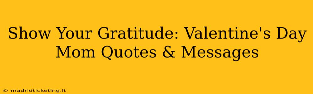 Show Your Gratitude: Valentine's Day Mom Quotes & Messages