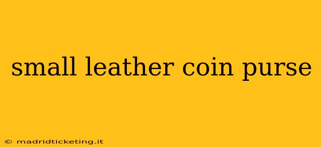 small leather coin purse