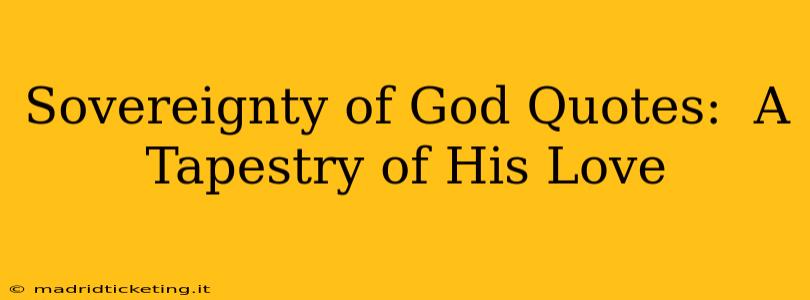 Sovereignty of God Quotes:  A Tapestry of His Love