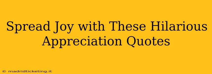 Spread Joy with These Hilarious Appreciation Quotes