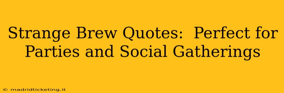 Strange Brew Quotes:  Perfect for Parties and Social Gatherings