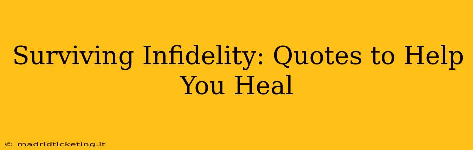 Surviving Infidelity: Quotes to Help You Heal