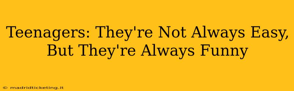 Teenagers: They're Not Always Easy, But They're Always Funny