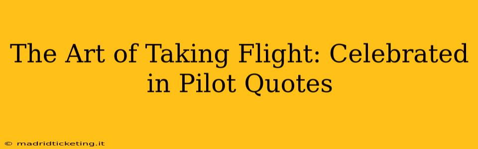 The Art of Taking Flight: Celebrated in Pilot Quotes