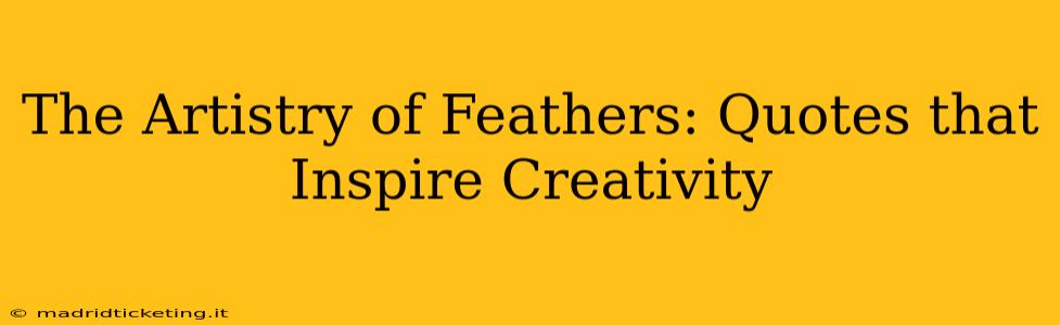 The Artistry of Feathers: Quotes that Inspire Creativity