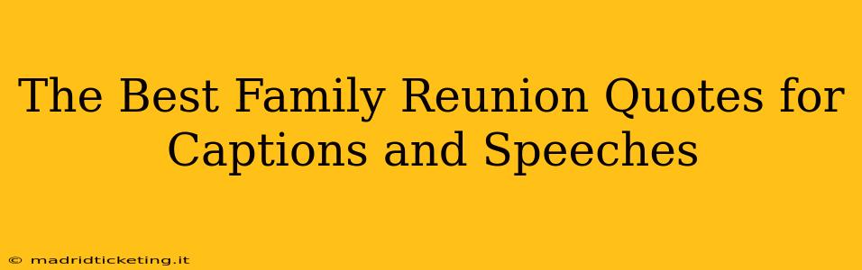The Best Family Reunion Quotes for Captions and Speeches