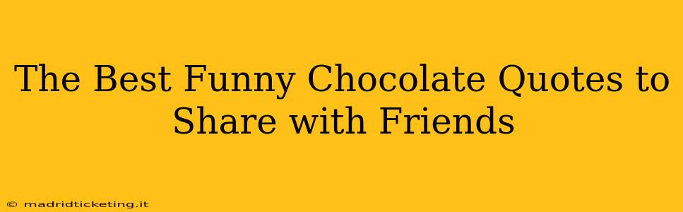 The Best Funny Chocolate Quotes to Share with Friends