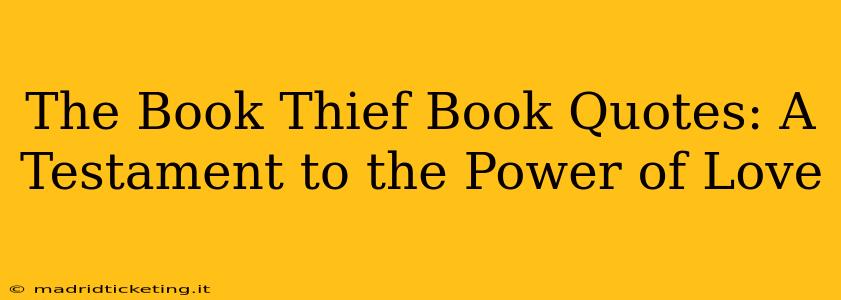 The Book Thief Book Quotes: A Testament to the Power of Love