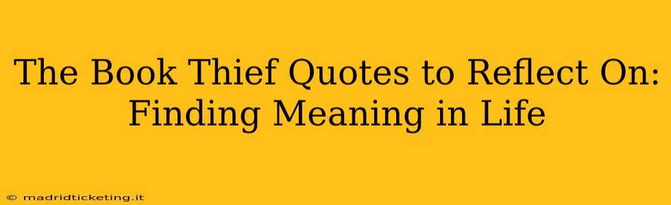 The Book Thief Quotes to Reflect On: Finding Meaning in Life