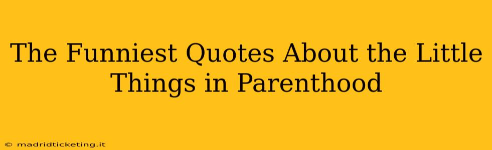 The Funniest Quotes About the Little Things in Parenthood