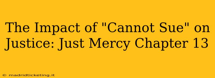 The Impact of "Cannot Sue" on Justice: Just Mercy Chapter 13