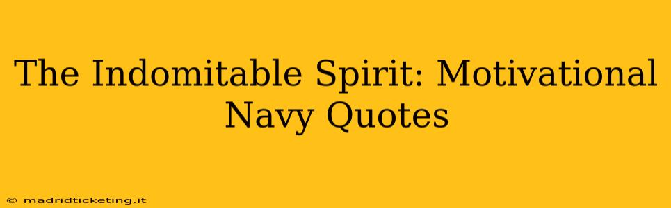 The Indomitable Spirit: Motivational Navy Quotes