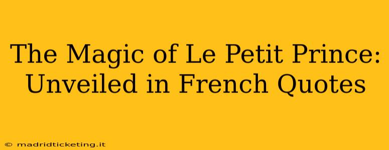 The Magic of Le Petit Prince: Unveiled in French Quotes