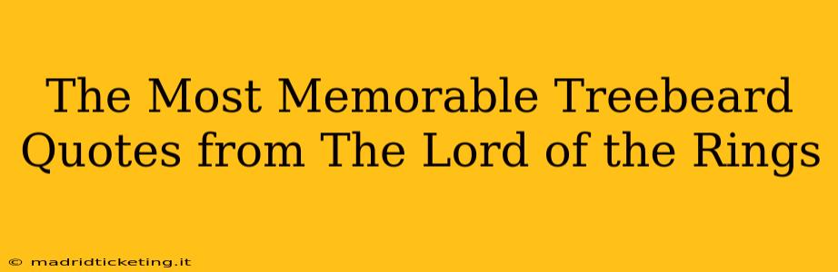 The Most Memorable Treebeard Quotes from The Lord of the Rings