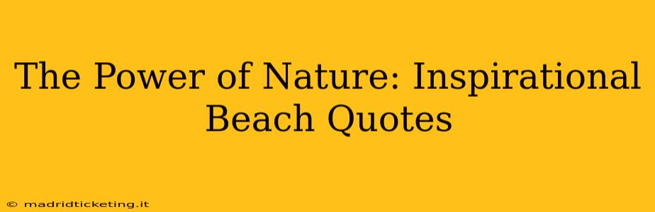 The Power of Nature: Inspirational Beach Quotes