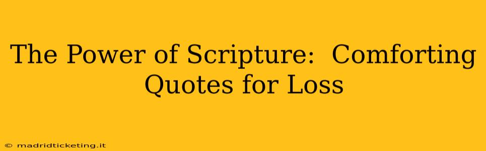 The Power of Scripture:  Comforting Quotes for Loss