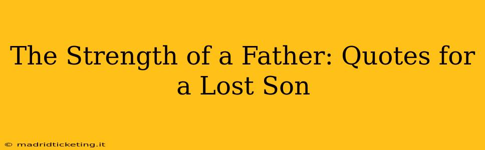 The Strength of a Father: Quotes for a Lost Son