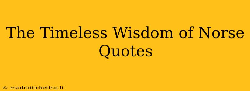 The Timeless Wisdom of Norse Quotes