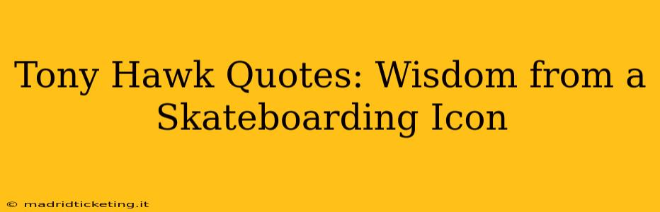 Tony Hawk Quotes: Wisdom from a Skateboarding Icon