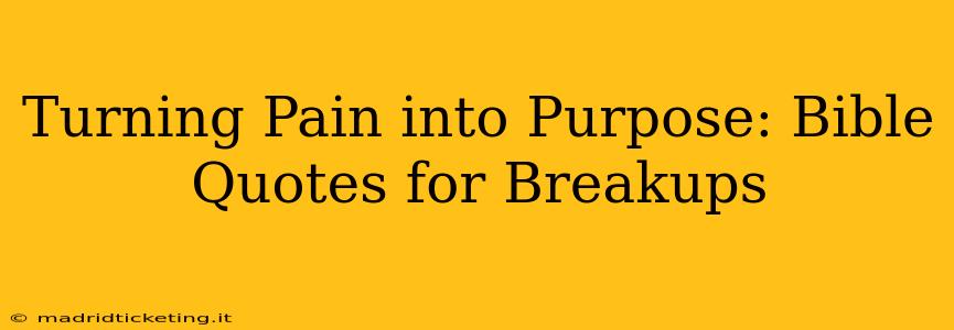 Turning Pain into Purpose: Bible Quotes for Breakups