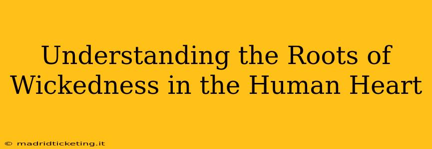 Understanding the Roots of Wickedness in the Human Heart
