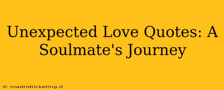 Unexpected Love Quotes: A Soulmate's Journey