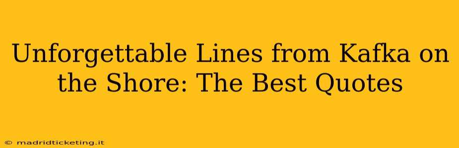 Unforgettable Lines from Kafka on the Shore: The Best Quotes