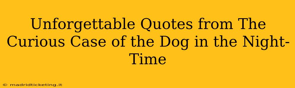 Unforgettable Quotes from The Curious Case of the Dog in the Night-Time