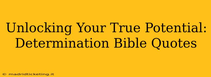 Unlocking Your True Potential: Determination Bible Quotes