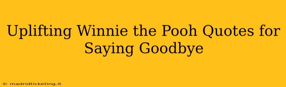 Uplifting Winnie the Pooh Quotes for Saying Goodbye