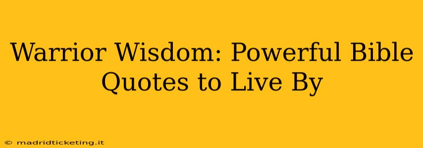 Warrior Wisdom: Powerful Bible Quotes to Live By